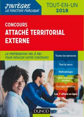 Couverture du produit · Concours Attaché territorial externe - 2018 - Tout-en-un