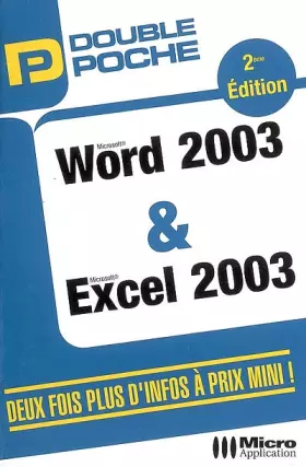 Couverture du produit · Word 2003 et Excel 2003