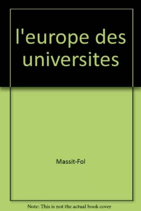 Couverture du produit · L'europe des universites : l'enseignement superieur en mutation