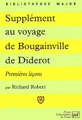 Couverture du produit · Supplément au voyage de Bougainville de Diderot : Premières leçons