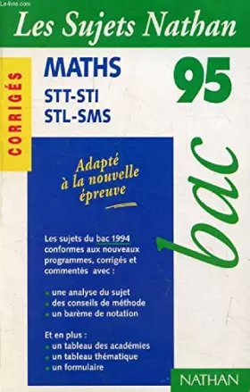 Couverture du produit · BAC 94-95-MATHS STT-STI CORR.