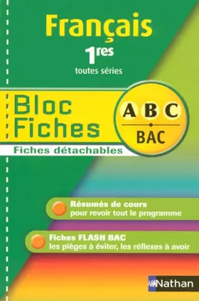 Couverture du produit · BLOC.FICHES ABC FRANC 1RES TTS