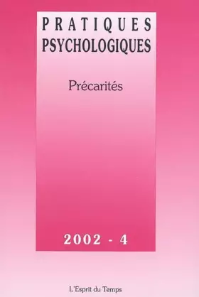 Couverture du produit · Pratiques psychologiques, numéro 4 : Précarités