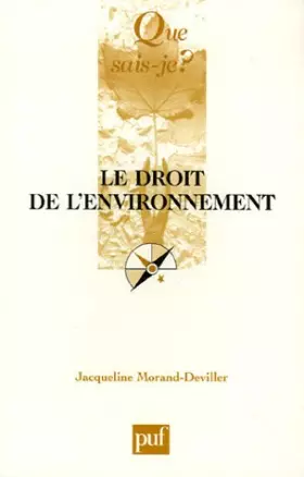 Couverture du produit · Le droit de l'environnement
