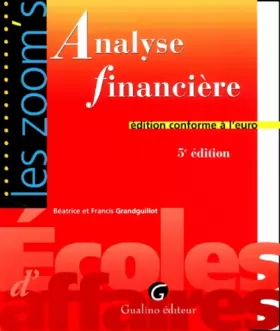 Couverture du produit · Analyse financière. 5ème édition