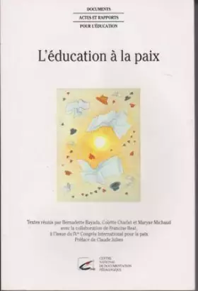 Couverture du produit · Education a la paix