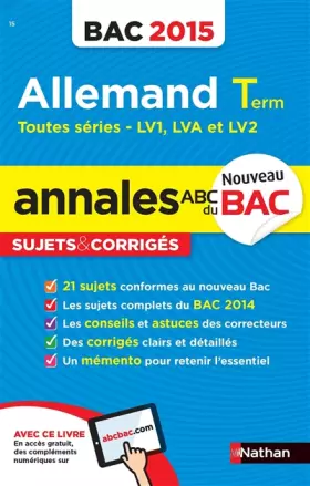 Couverture du produit · Annales ABC du BAC 2015 Allemand Term Toutes séries