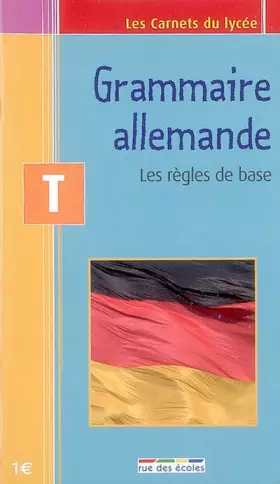 Couverture du produit · Grammaire allemande - Terminale