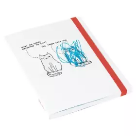 Couverture du produit · Pickle Parade Carnet à couverture souple Motif gribouillis chat A5 21 x 13,5 cm