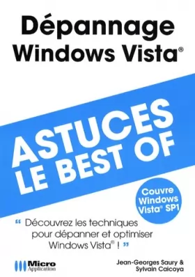 Couverture du produit · Dépannage Windows Vista