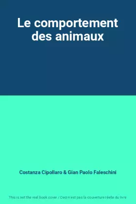 Couverture du produit · Le comportement des animaux