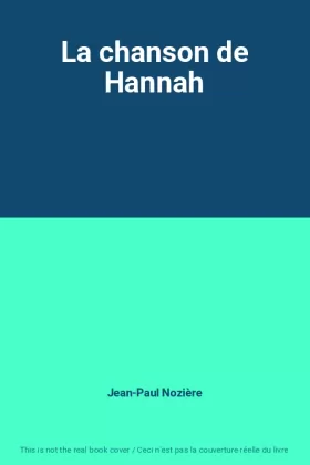 Couverture du produit · La chanson de Hannah