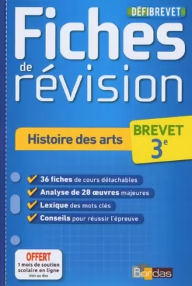 Couverture du produit · DéfiBrevet - Fiches de révision - Histoire des Arts 3e