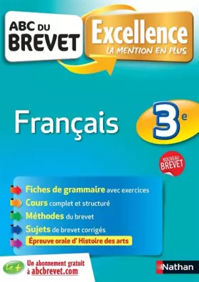 Couverture du produit · ABC du BREVET Excellence Français 3e