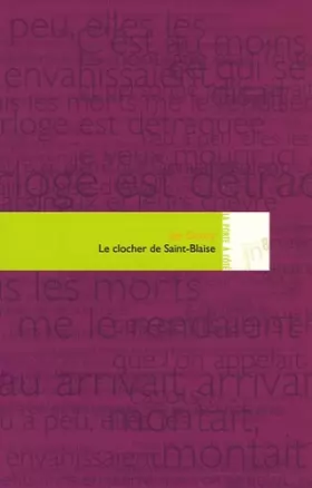 Couverture du produit · Le Clocher de Saint-Blaise