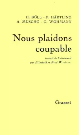 Couverture du produit · Nous plaidons coupable
