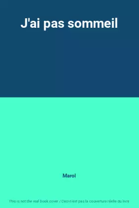 Couverture du produit · J'ai pas sommeil