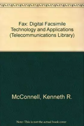 Couverture du produit · Fax: Digital Facsimile Technology and Applications