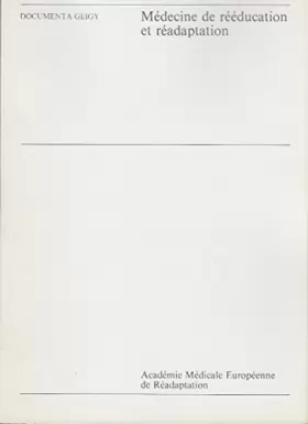 Couverture du produit · Medecine de reeducation et readaptation