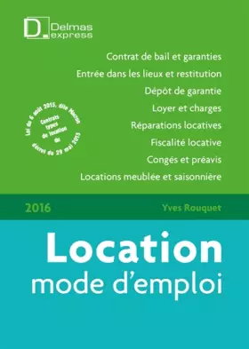 Couverture du produit · Location mode d'emploi
