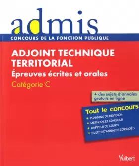 Couverture du produit · Concours Adjoint technique territorial - Epreuves écrites et orales - Catégorie C