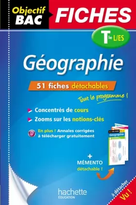 Couverture du produit · Objectif Bac Fiches Détachables Géographie Term L/Es