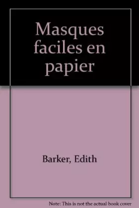 Couverture du produit · Masques faciles en papier