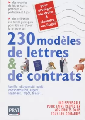Couverture du produit · 230 MODELES DE LETTRES ET DE CONTRATS. Edition 1998