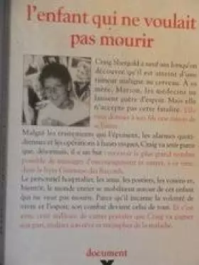 Couverture du produit · L'enfant qui ne voulait pas mourir.