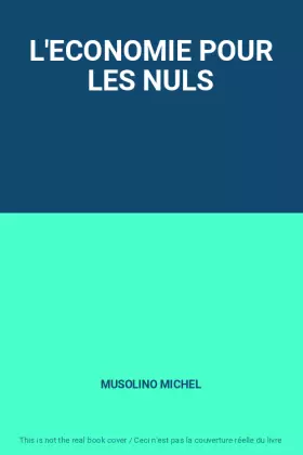 Couverture du produit · L'ECONOMIE POUR LES NULS