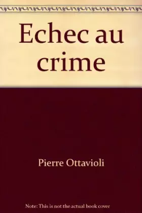 Couverture du produit · Echec au crime