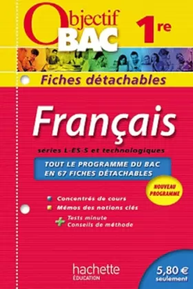 Couverture du produit · Objectif Bac - Fiches détachables - Français 1ères toutes séries