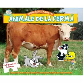 Couverture du produit · BABY LOONEY TUNES CARTEA MEA CU PUZZLE-URI ANIMALE DE LA FERMA