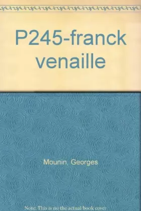 Couverture du produit · P245-FRANCK VENAILLE