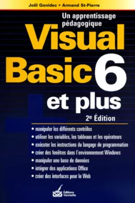 Couverture du produit · Visual Basic Version 6.0 et plus