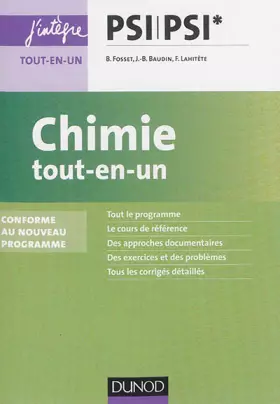 Couverture du produit · Chimie tout-en-un PSI-PSI* - nouveau programme 2014: nouveau programme 2014