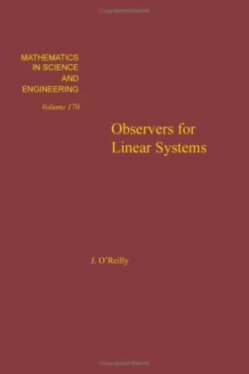 Couverture du produit · Observers for Linear Systems