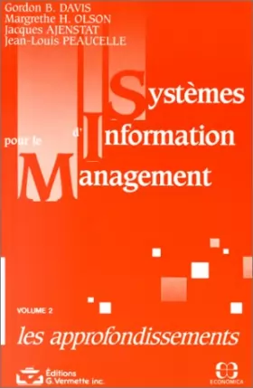 Couverture du produit · Systèmes d'information pour le management volume 2 Les approfondissements