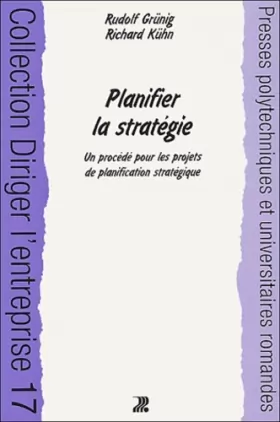 Couverture du produit · Planifier la stratégie : Un procédé pour les projets de planification stratégique