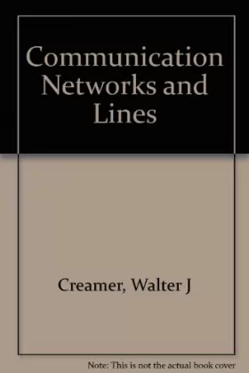 Couverture du produit · Communication Networks and Lines