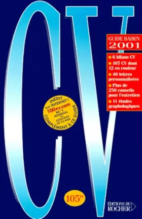 Couverture du produit · Guide du CV 2001