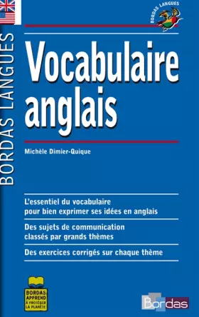 Couverture du produit · Bordas langues : Vocabulaire anglais