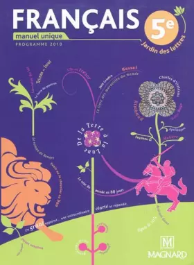 Couverture du produit · Français 5e Jardin des lettres : Manuel unique