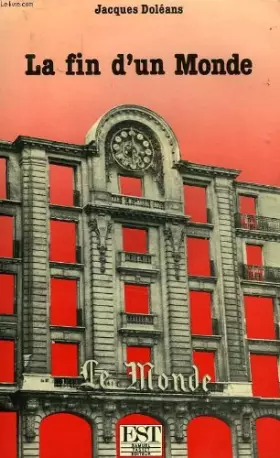 Couverture du produit · La fin dun Monde