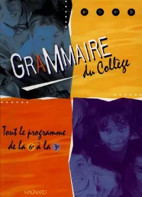 Couverture du produit · Grammaire du collège de la 6e à la 3e