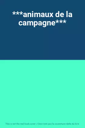 Couverture du produit · ***animaux de la campagne***