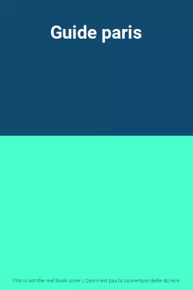 Couverture du produit · Guide paris