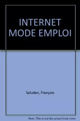 Couverture du produit · INTERNET MODE EMPLOI