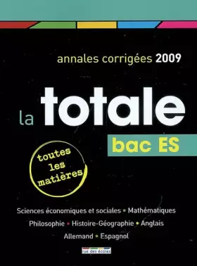 Couverture du produit · La totale bac ES 2009