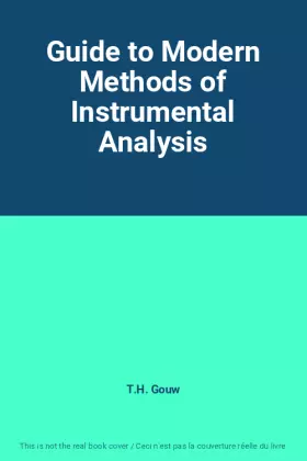 Couverture du produit · Guide to Modern Methods of Instrumental Analysis